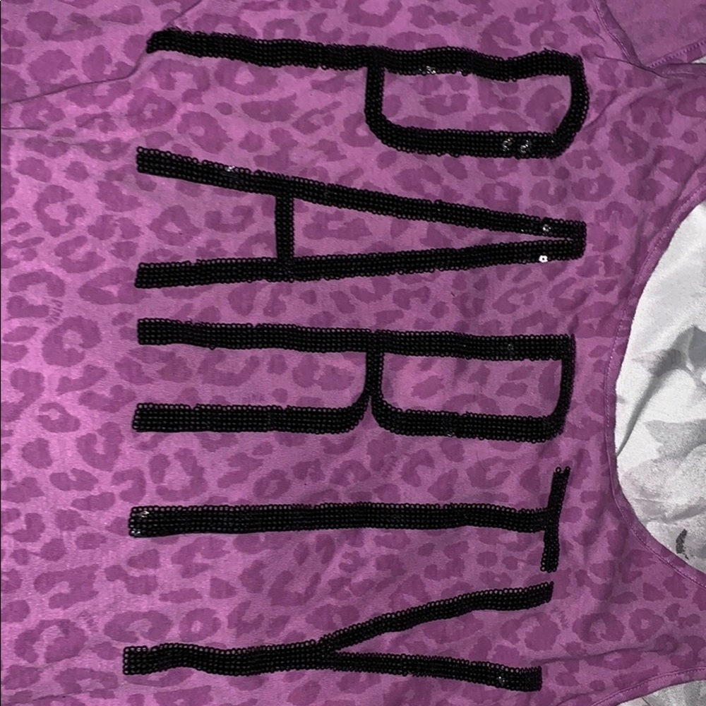 Pink/Victoria’s secret tank top.